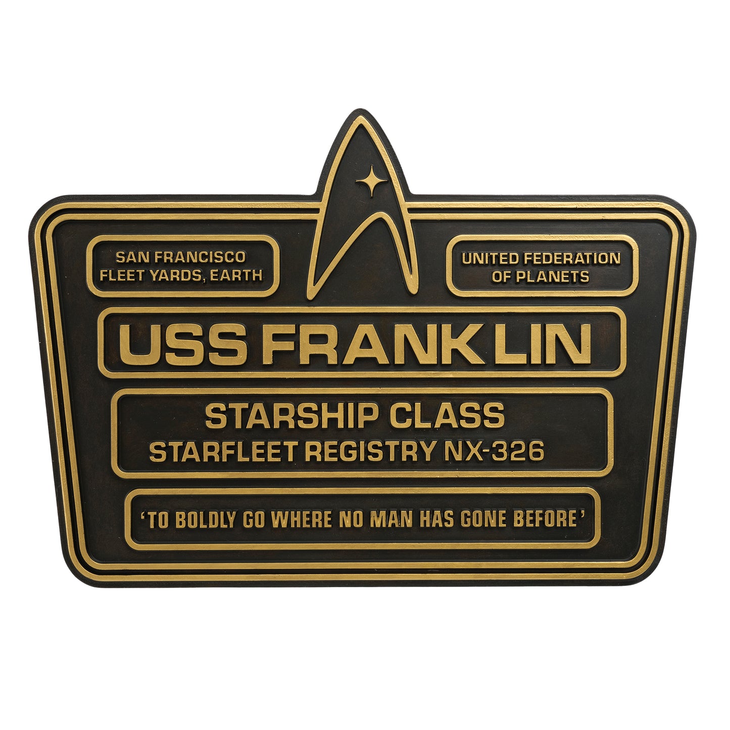 Star Trek Dedication Plaque: U.S.S.Franklin (small)