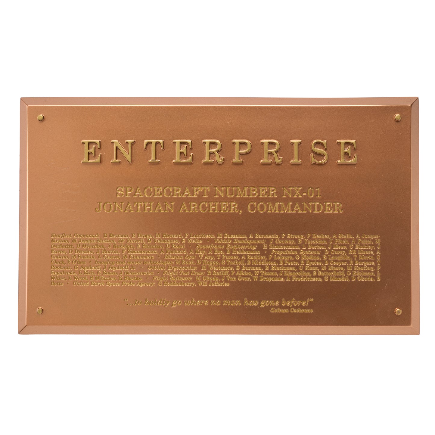 Star Trek Dedication Plaque Enterprise NX-01 (small)