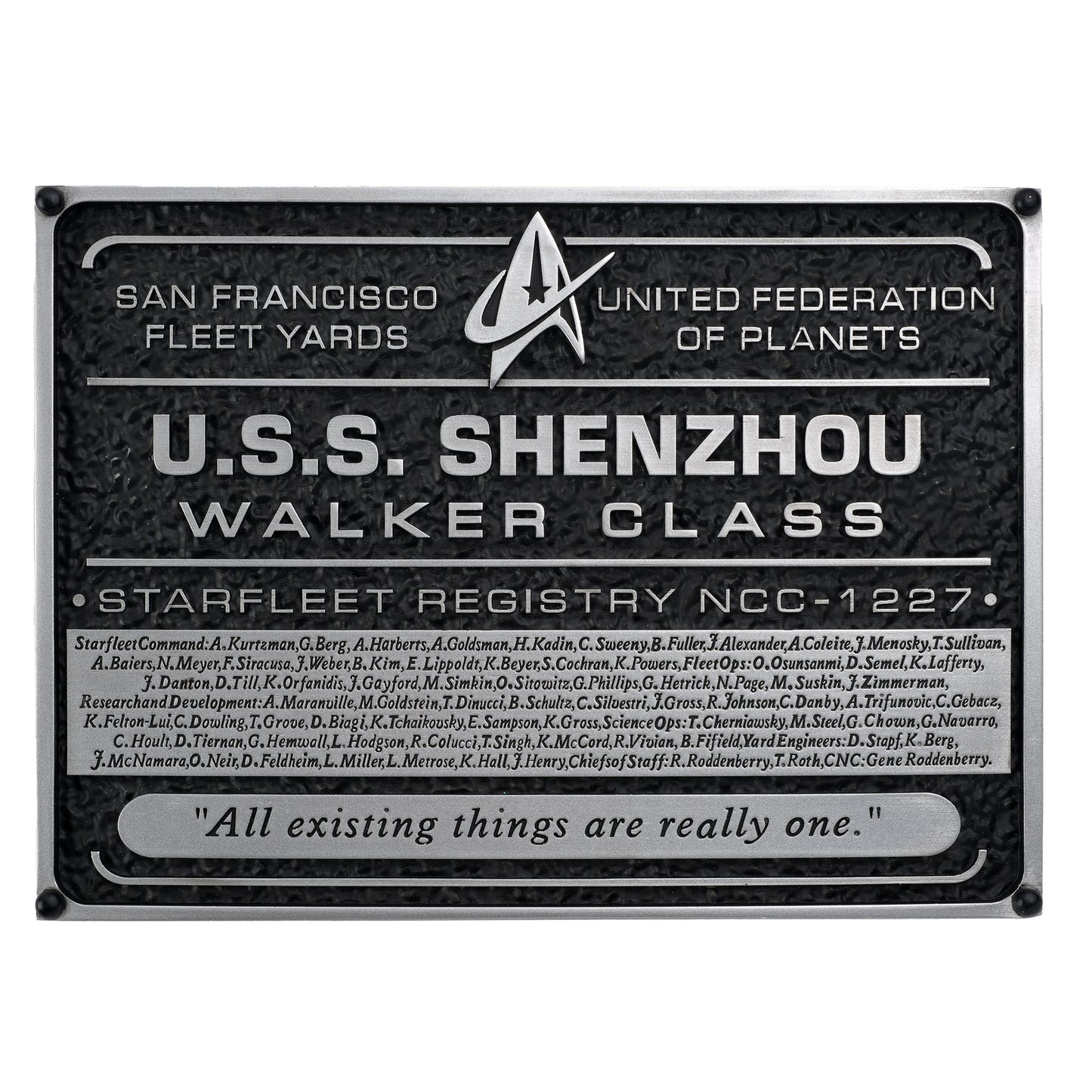 Star Trek Dedication Plaque U.S.S. Shenzhou (small)