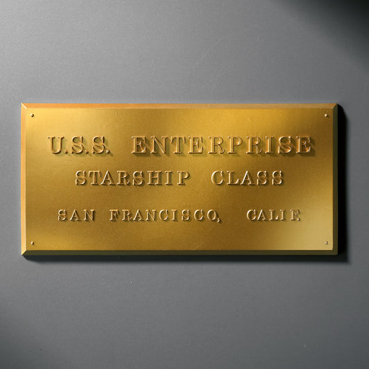 U.S.S. Enterprise NCC-1701 Dedication Plaque (full size)